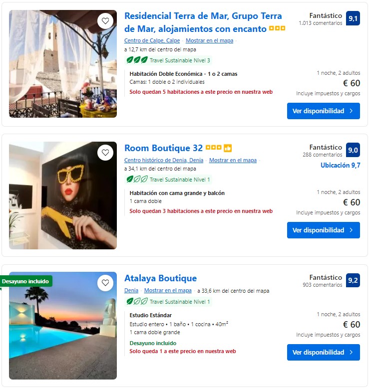 Alojamientos cerca de Faro de Punta Albir